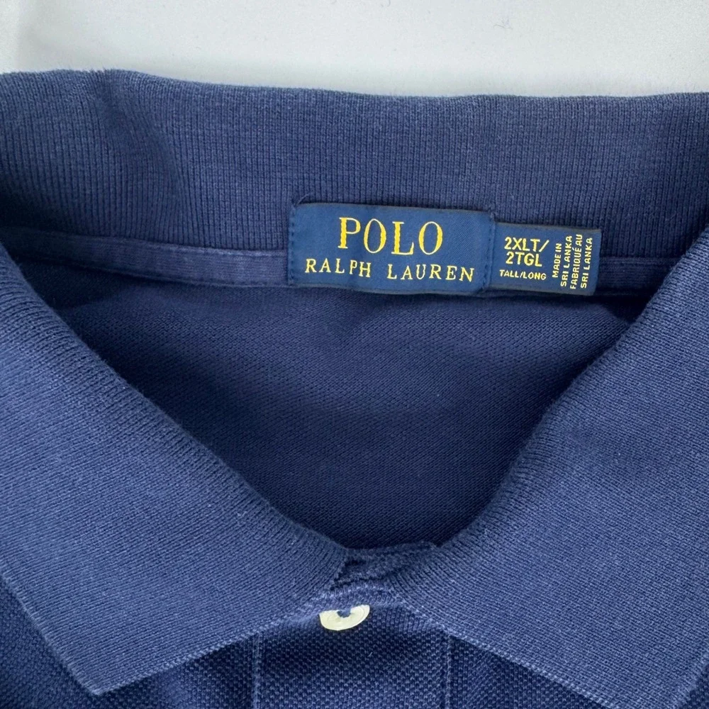 Polo Ralph‎ Lauren Men's Polo Shirt Navy Red Pony 2XLT Tall
